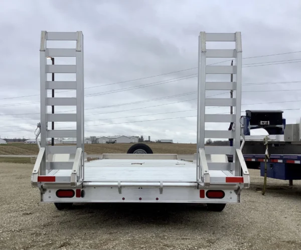 Ramps up on a 2023 EBY Low Profile 20′ Bumper Pull